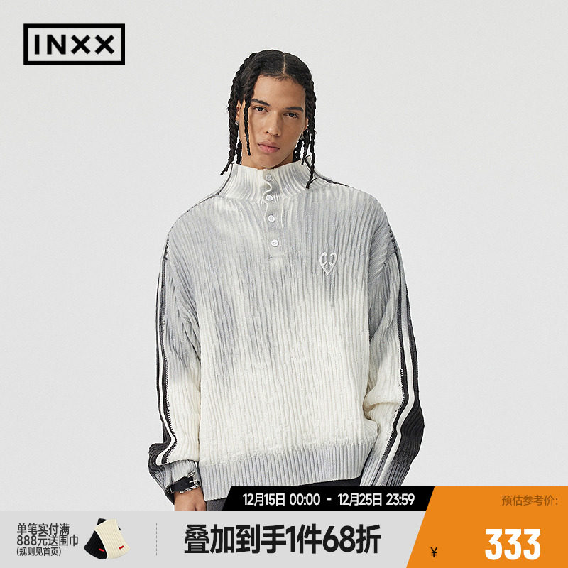 【INXX】APYD潮牌新品复古感破洞针织衫男女同款毛衣APE4060888