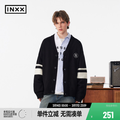 【INXX】STANDBY 潮牌冬休闲开衫套头针织衫情侣XME4061373