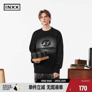 【INXX】Standby潮牌字母图案圆领针织衫男女同款毛衣XME4061444