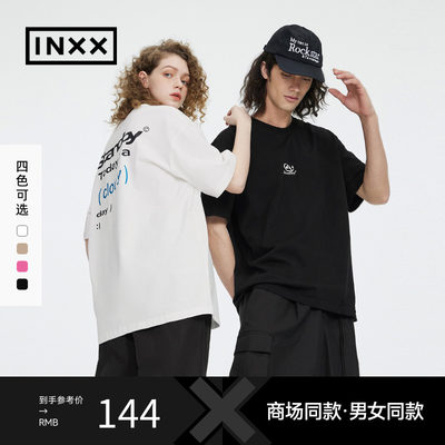 【INXX】Standby 天气T恤印花个性宽松情侣装美式潮牌短袖T恤上衣