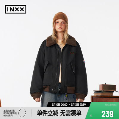 【INXX】Standby潮牌新品复古可拆卸毛领夹克棉服外套XME4161446