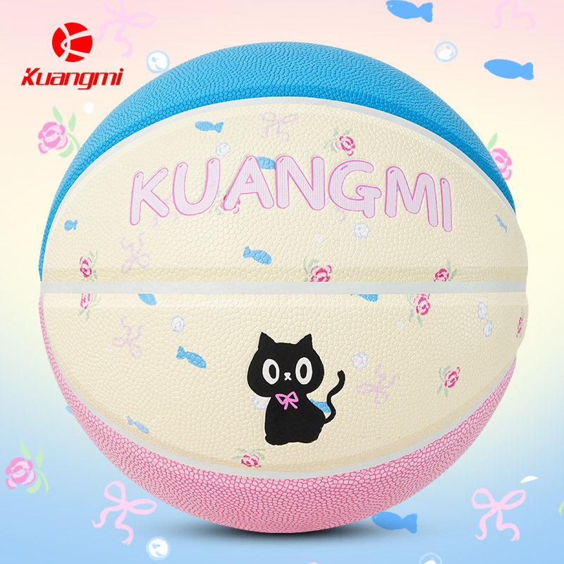 品牌蓝球小黑猫篮球刻字
