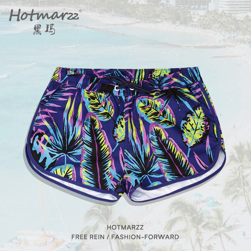 hotmarzz/黑玛速干冲浪裤女士海边度假沙滩裤三亚东南亚热带风情