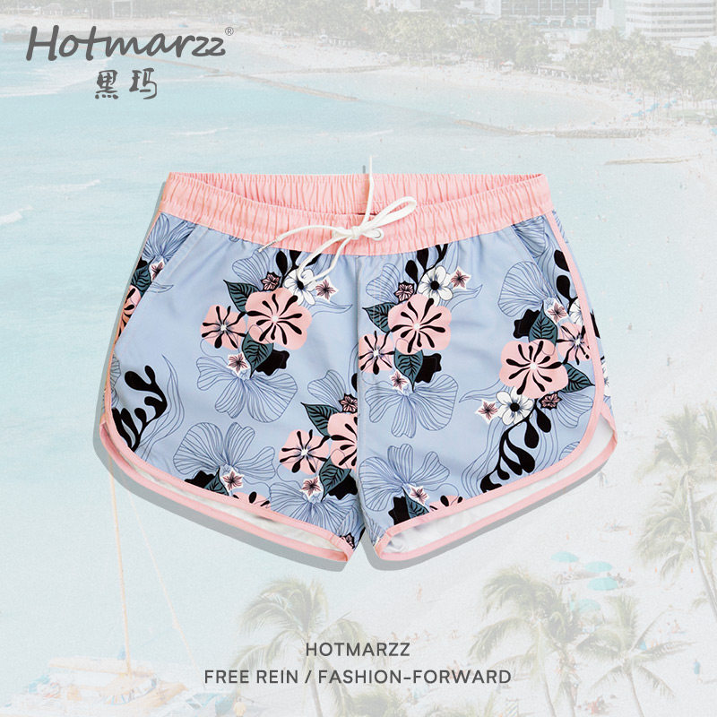 沙滩裤女速干可下水夏季水上乐园海边室外度假潮牌短裤冲浪游泳裤