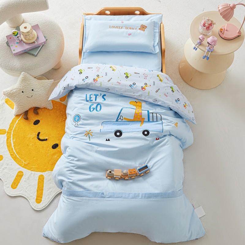 A类幼儿园被子三件套纯棉100全棉春夏儿童宝宝被褥被套床品六件套
