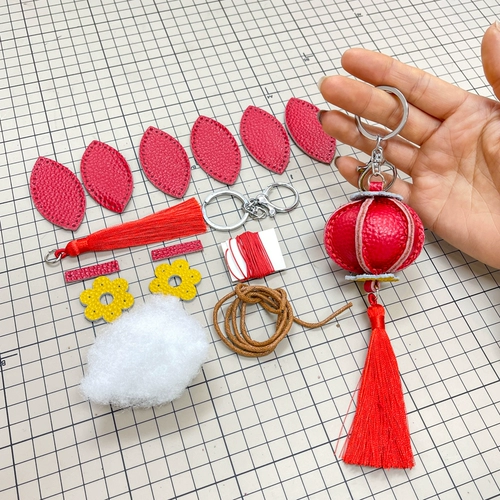 Кожаный чай улун Да Хун Пао, фонарь, набор материалов ручной работы, брелок, «сделай сам», из натуральной кожи