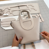 猪鼻子菜篮子包diy手工编织包包自制材料单肩斜挎水桶包2026新款