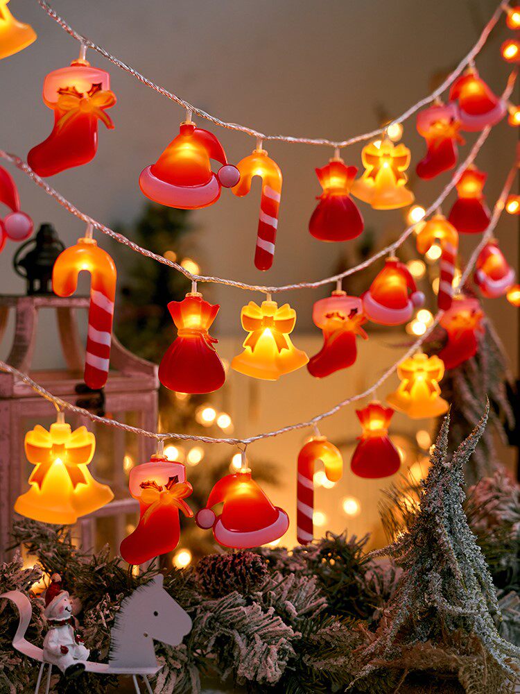 圣诞布景氛围灯灯串灯饰节日气氛装饰室内彩灯灯饰平安夜家里布置