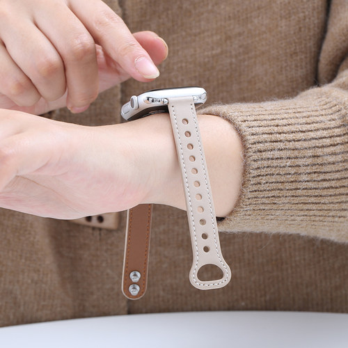 适用applewatch9真皮表带