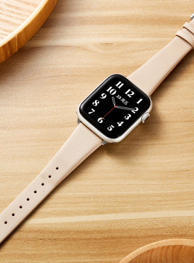 索柯适用苹果表带真皮iwatch10表带applewatch9表带ultra8/7代6/5/4/3创意se2新款女生s9皮质watchs7新款细带