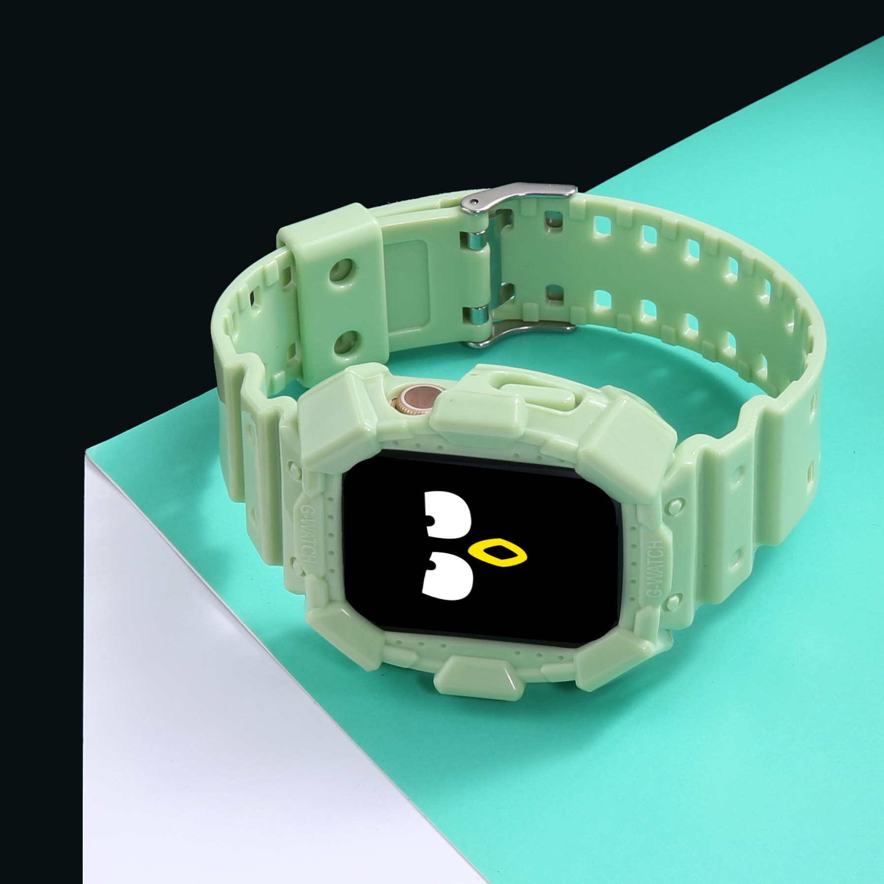 适用于苹果手表表带iwatch se/5/4/3/2/1代applewatch 6塑料透气运动