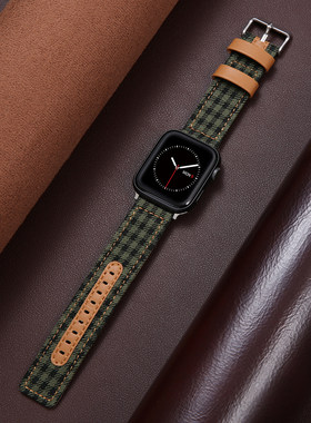 适用新款苹果iwatch编织表带