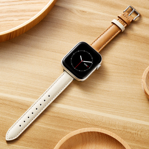 适用applewatch9真皮表带