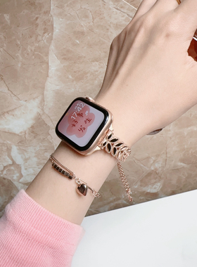 索柯适用Applewatch10表带潘多拉水晶链iWatch表带未来高级感苹果手表s9女款iphonewatch8/7创意6金属se/5