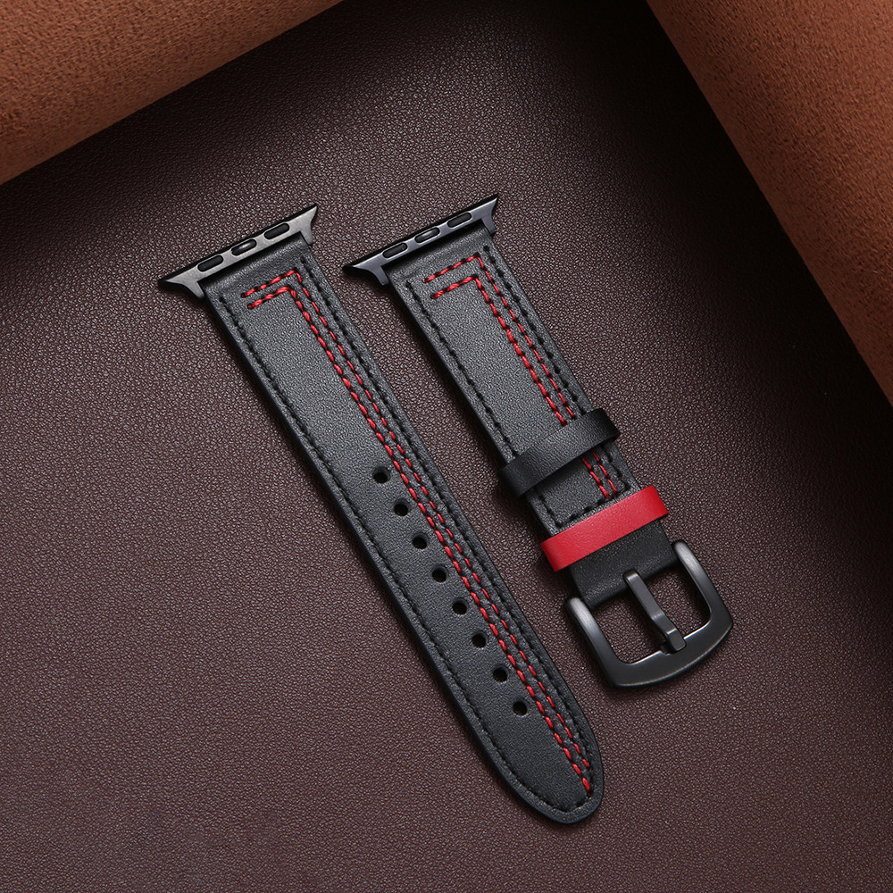SUITABLE FOR IWATCH10 9 8 7 6SE STRAP APPLE WATCH5 LEATHER STRAP APPLE MALE AND FEMALE IWATCH ULTRA2 UNIVERSAL 38MM42SERIES7 TRENDY NEW BREATHABLE 41MM45