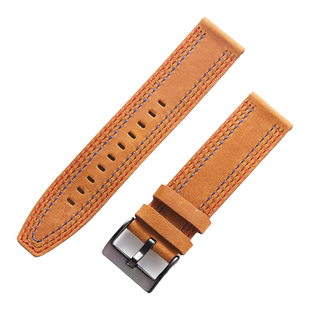 索柯适用华为GT5手表GT4经典小牛皮ECG表带GS真皮GT2E荣耀Magic2柔软watch3pro男女46mm保时捷Runner简约22mm