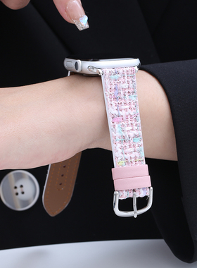 索柯适用苹果手表10表带真皮apple watch9表带皮质苹果iwatch8/7手表带3/4/5/6se代49/45mm运动潮S7创意腕带