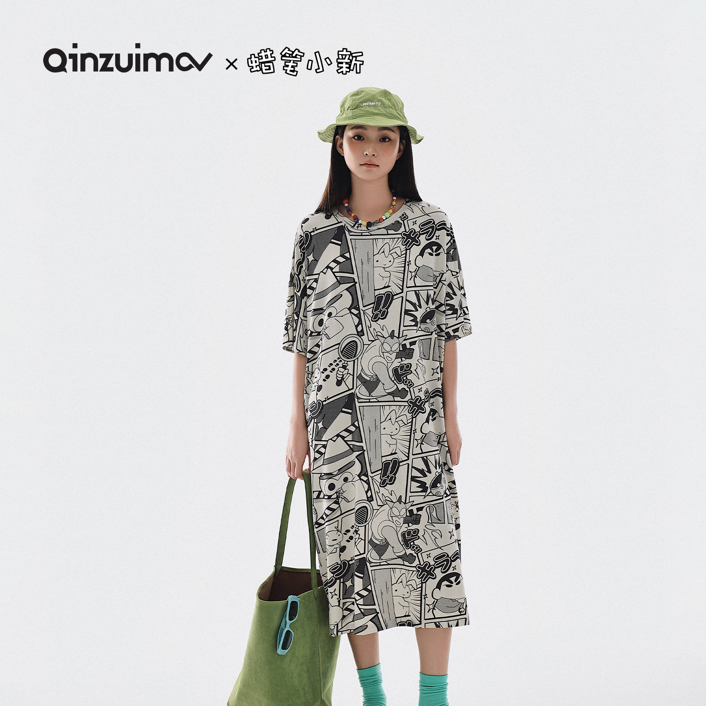 亲嘴猫蜡笔小新睡裙女夏季