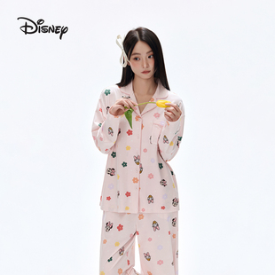 春秋季 睡衣家居服套装 衬衫 迪士尼米妮莫代尔棉可外穿少女卡通长袖