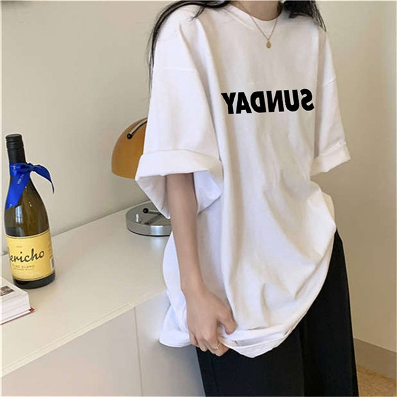 欧货大版纯棉短袖T恤女夏季宽松