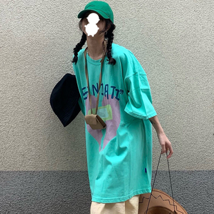下衣失踪短袖T恤女夏季2026新款设计感小众宽松纯棉半袖上衣ins潮