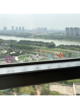 潮流图案玻璃老花装饰无胶静电贴