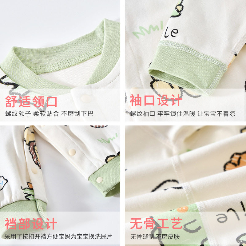 SOFT AND SKIN-FRIENDLY AND COMFORTABLE COTTON SPRING AND AUTUMN LONG-SLEEVED BONELESS SEWING CARTOON SUPER CUTE AND CUTE A DELICATE FEEL