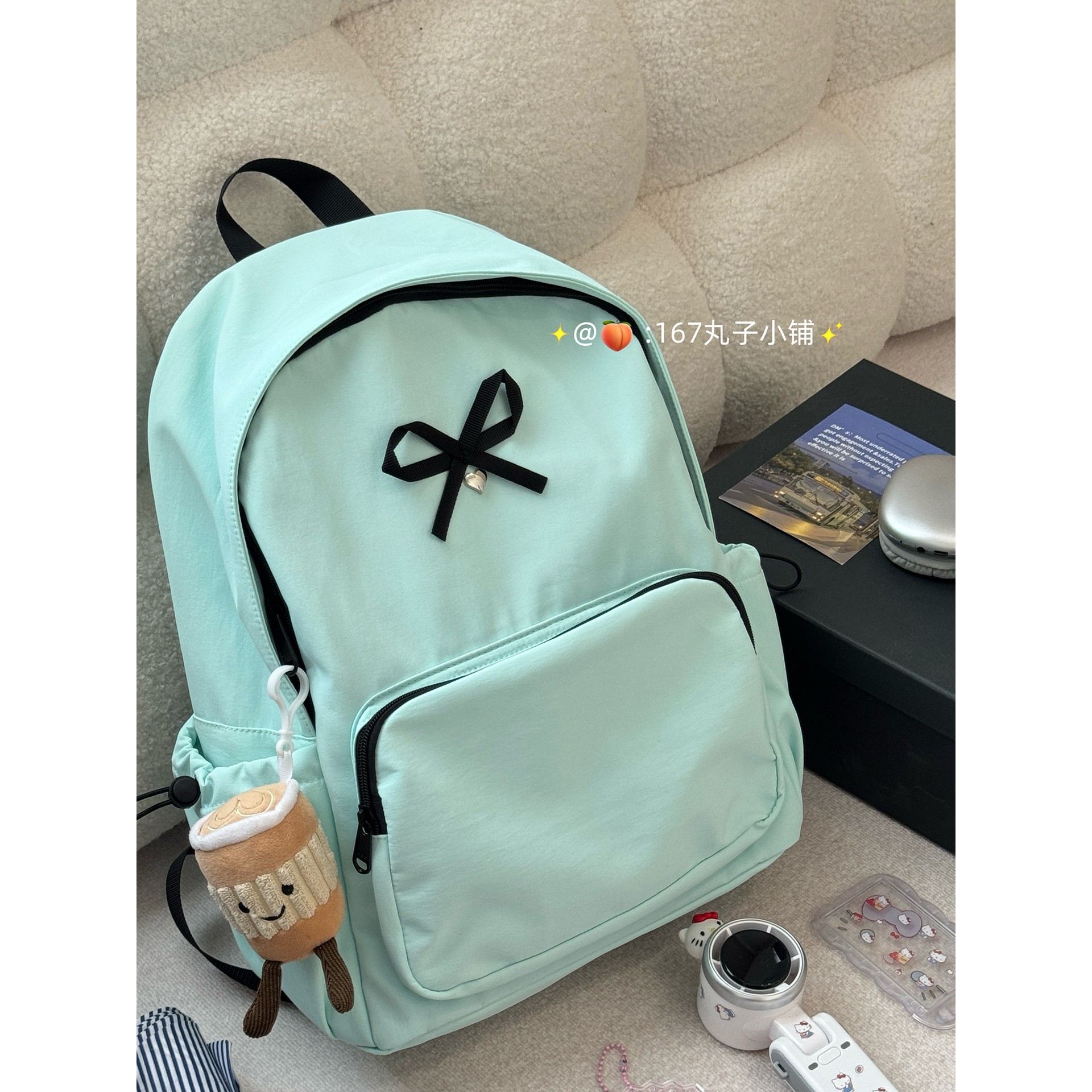 书包女高中生设计感小众ins韩系简约甜酷大容量双肩包初中生书包
