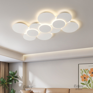 客厅吸顶灯现代简约卧室房间灯北欧LED圆形组合书房极简家用灯具
