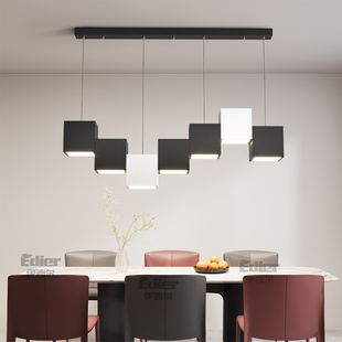 新款 北欧极简餐厅吊灯简约现代吧台餐桌灯设计师创意魔术方盒吊灯
