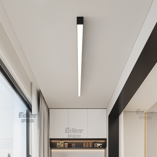 新款 阳台灯衣帽间吸顶灯一字长条过道走廊灯极简入户玄关护眼灯具