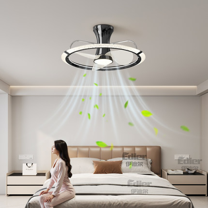 智能变频吊扇灯家用照明卧室护眼静音书房饭厅风扇吸顶一体LED灯