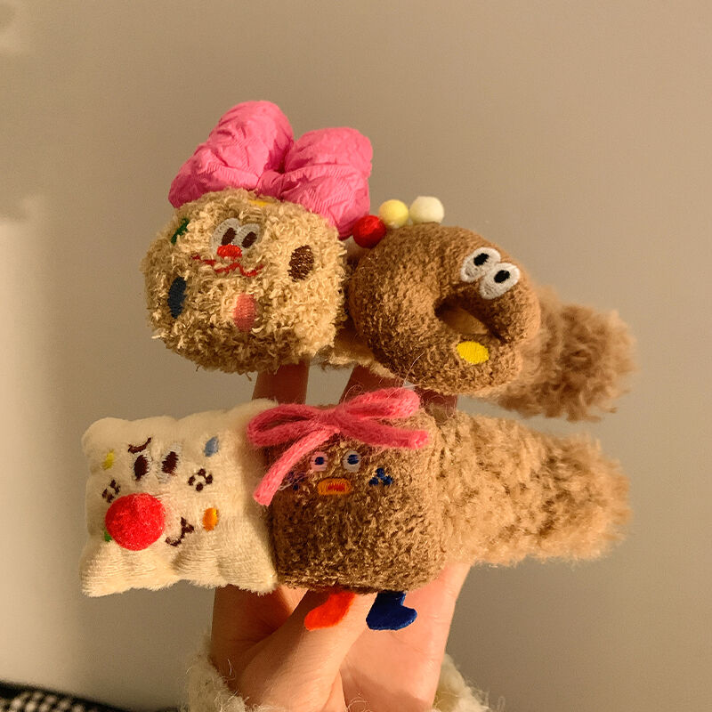 搞怪曲奇发夹女2023新款后脑勺