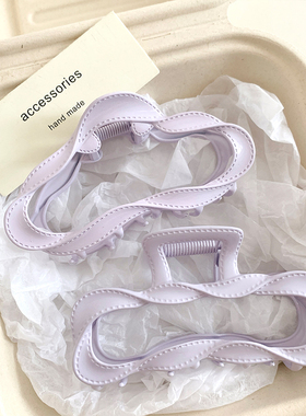 奶油泡泡~紫色云朵抓夹女韩系高级感后脑勺鲨鱼夹发夹夹子头饰夏