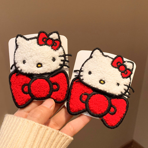 可爱蝴蝶结Kitty发夹边夹侧边