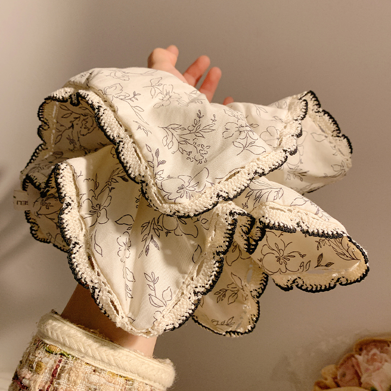 花屿来信~韩系碎花方巾大肠发圈