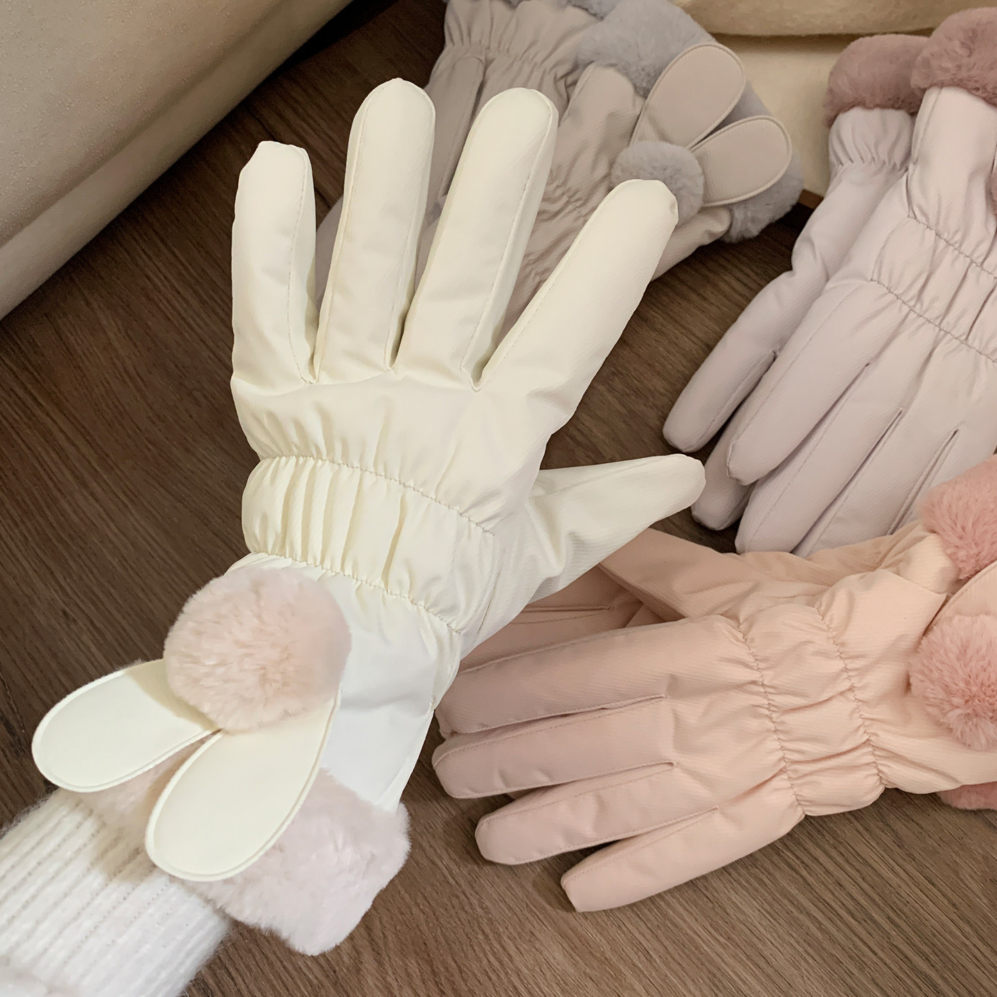 冬季加绒加厚可爱兔耳朵手套女学生骑行保暖可触屏防风防寒手套,服饰配件/皮带/帽子/围巾,手套,淘宝优惠券,粉丝福利购,淘宝优惠卷