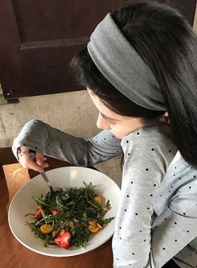 韩系简约灰色宽边发箍女高颅顶日常外戴显脸小百搭发饰头箍发卡