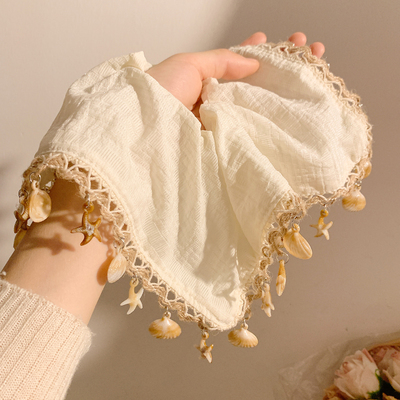 海浪声声~贝壳海星方巾大肠发圈