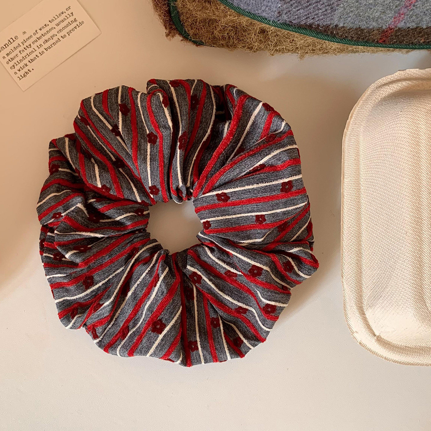 韩系条纹花朵波点大肠发圈女高级感韩系扎头发小众头饰发绳超大,饰品/流行首饰/时尚饰品新,发饰,淘宝优惠券,粉丝福利购,淘宝优惠卷