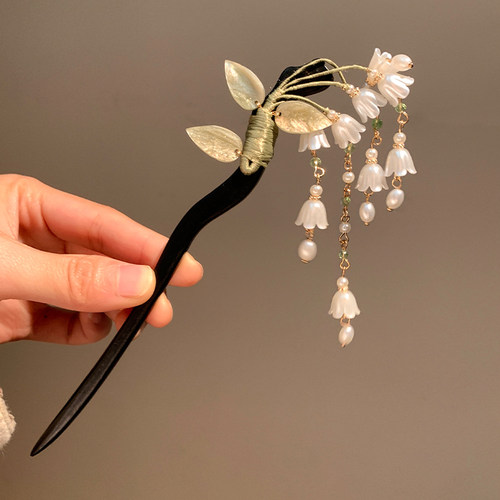 幽谷铃兰~新中式花朵流苏发簪