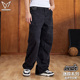 裤 直筒高街复古运动休闲宽松工装 子 男秋冬篮球美式 维动迷踪牛仔裤
