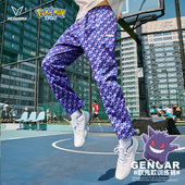 直筒休闲卫裤 篮球训练运动长裤 子九分男秋美式 维动宝可梦联名花裤