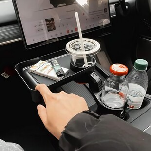 【不占水杯槽】汽车载折叠小桌板副驾托盘水杯支架折叠置物架新款