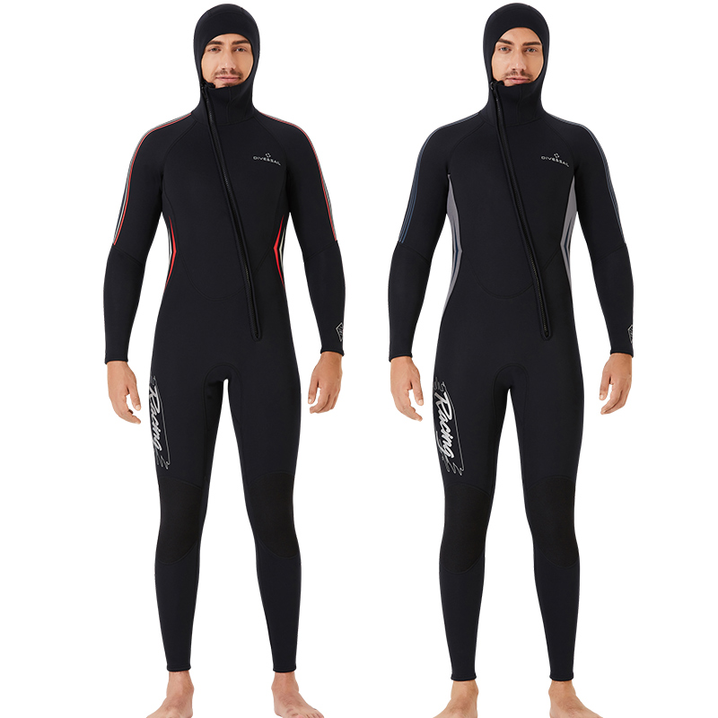 DIVESAIL 3mm潜水服全身保暖防寒男士连体水母湿衣浮潜冲浪泳衣帽