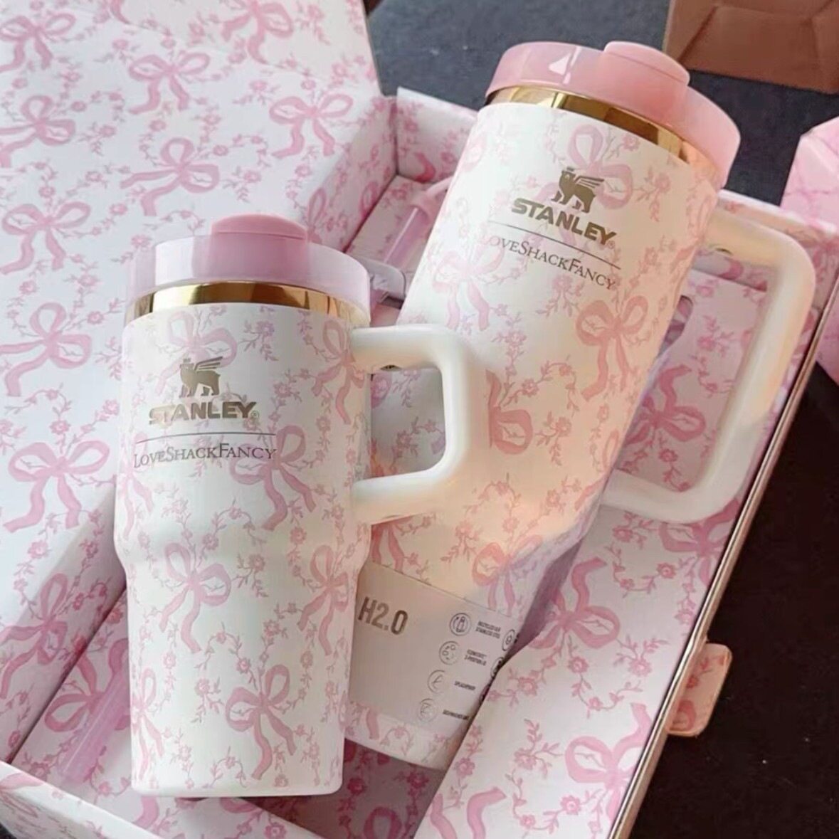 跨境ebay热销史丹利保温杯同款不锈钢车载杯双层冰霸杯吸管杯