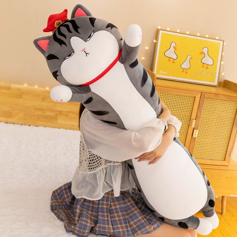 可爱长条猫咪毛绒玩具抱枕玩偶公仔睡觉床上长条枕夹腿布娃娃女生,玩具/童车/益智/积木/模型,毛绒/玩偶/公仔/布艺类玩具,淘宝优惠券,粉丝福利购,淘宝优惠卷