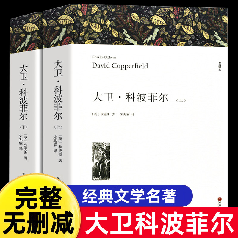 大卫科波菲尔 上下册【中文无删减共1072页】高中高一阅读名著世界十大名著原著高中生正版包邮全译本世界文学名著 青少年课外书籍