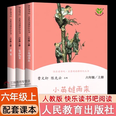 人教版快乐读书吧六年级上册全套3册 小英雄雨来爱的教育童年高尔基 人民教育出版社 小学生6上 六年级阅读的课外书原著完整版书籍