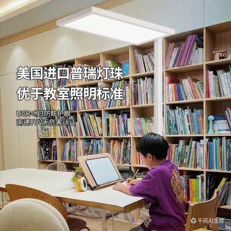 映水华灯全光谱大路灯落地灯护眼台灯儿童房学生书桌学习专用灯